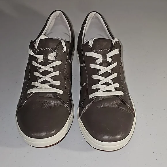 Josef Seibel Caren 01 Grigio Gray leather sneakers EUC* missing insole Nordstrom - Picture 10 of 16